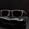 01 Chrome Hearts 3519 Black & Silver Designer Luxury Sunglasses