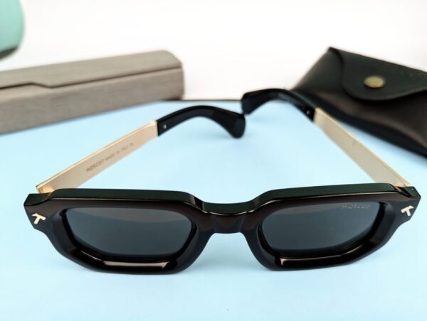 03 Classic Moscot Vintage UV400 Protection Sunglasses – Black & Golden Frame