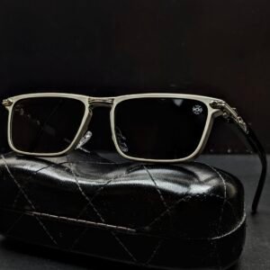 04 Chrome Hearts 3519 Black & Silver Designer Luxury Sunglasses