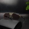 PXL_20251029_142348663.PORTRAIT-scaled Dita Luxury Rimless Sunglasses – Gold Frame Brown Gradient