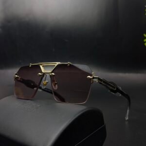 PXL_20251029_142358851.PORTRAIT-scaled Dita Luxury Rimless Sunglasses – Gold Frame Brown Gradient