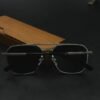 Luxury Emporio Armani Metal Aviator Sunglasses (Black Lens)